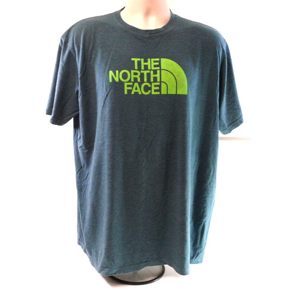 The North Face Logo T-Shirt olive Green with green dome logo Short Sleeve XL